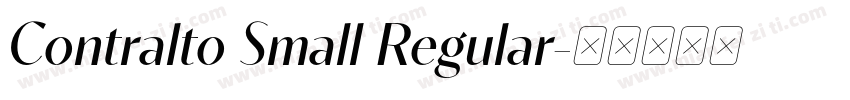 Contralto Small Regular字体转换